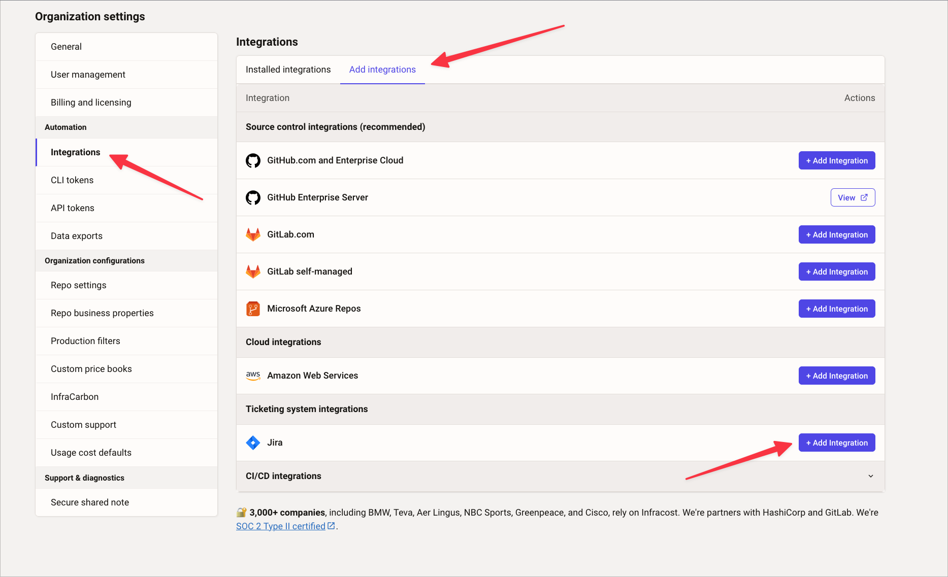 organization settings