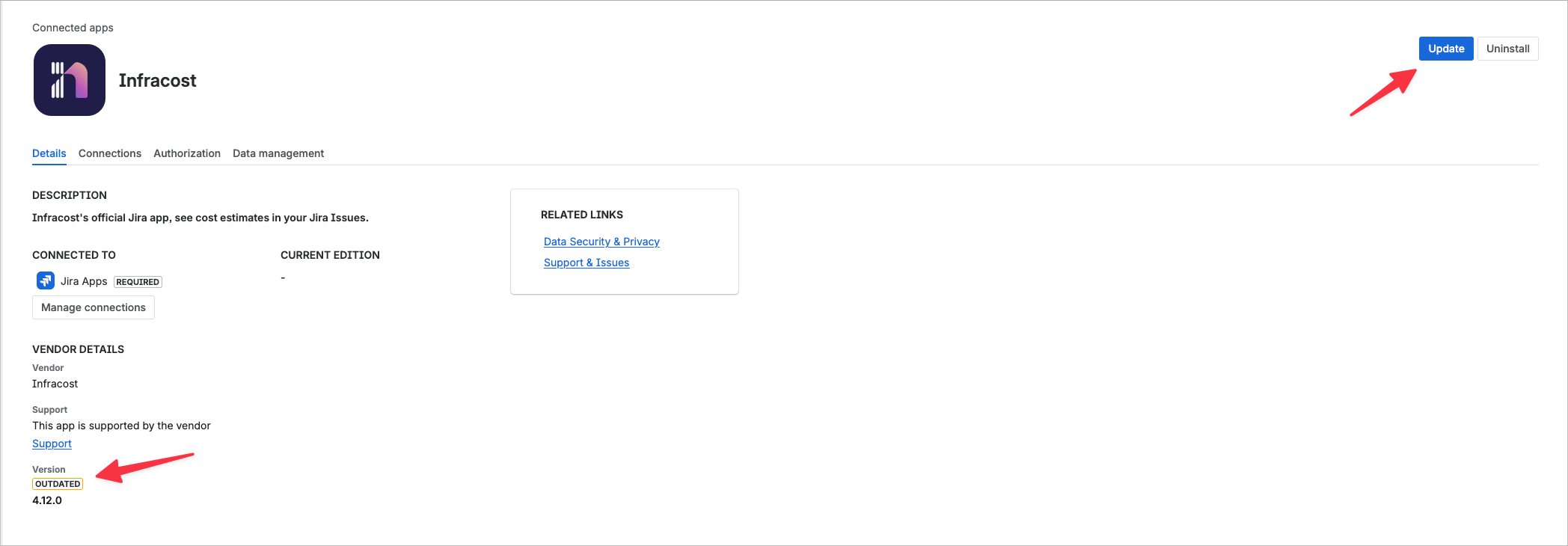update app
