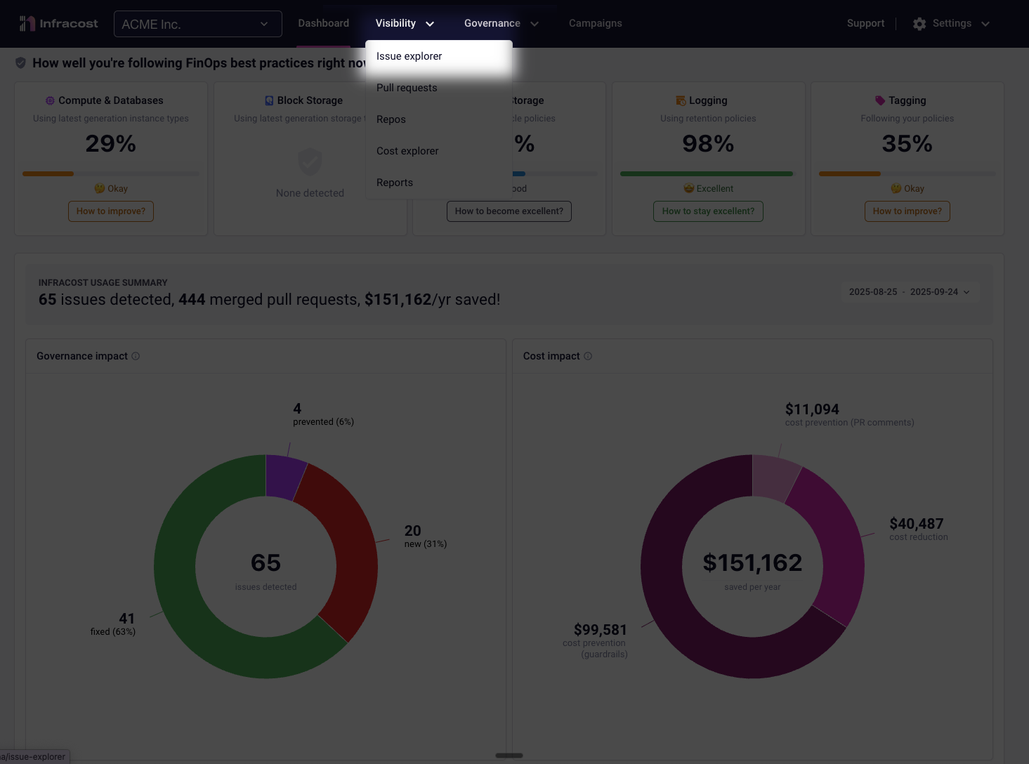 Where to find Issue Explorer in the main navigation